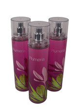 3 BATH AND BODY WORKS PLUMERIA FRAGRANCE BODY MIST 8 OZ