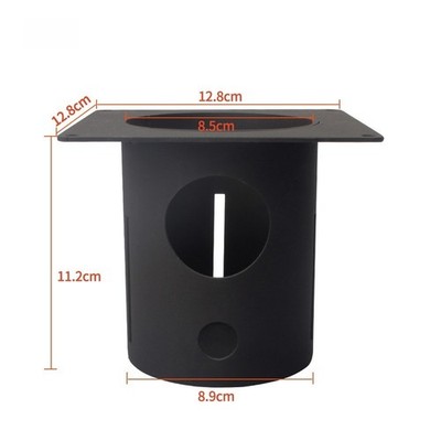 Stabiler geschweißter Eisen Feuertopf für Holzpelletgrills 12,8x12,8x11,2cm Au