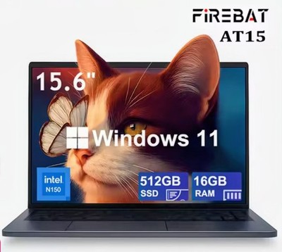 Notebook Firebat AT15, Intel N150, 16 GB, 512 GB SSD, Windows 11, Laptop - NEU 