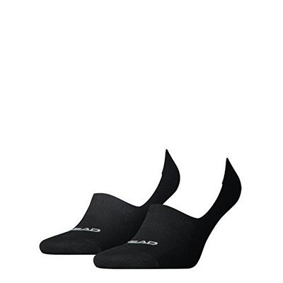 HEAD Damen Footie Invisible Sneaker Sport Socken 2er Pack - Schwarz, 35/58