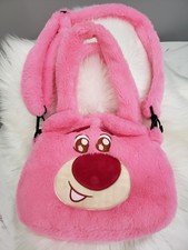 RARE Miniso Toy Story Pink Lotso Bear Crossbody Bag Purse Plush SOFT Miniso