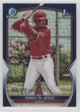 2023 Bowman Chrome Prospects Mega Box Navy Mojo Refractor Randy De Jesus 5x8