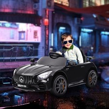 Mercedes-Benz AMG GTR Licensed 12V Kids Ride on Car w/ Remote, Black