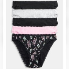 Charter Club 5pk Classic 100 Cotton Bikini Panties Size M