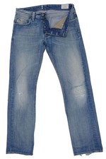 Diesel Larkee Herren Jeans Hose W32 L34 32/34 blau stonewashed distressed Denim