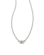 Kendra Scott Delaney Sterling Silver Curb Chain Pendant Necklace