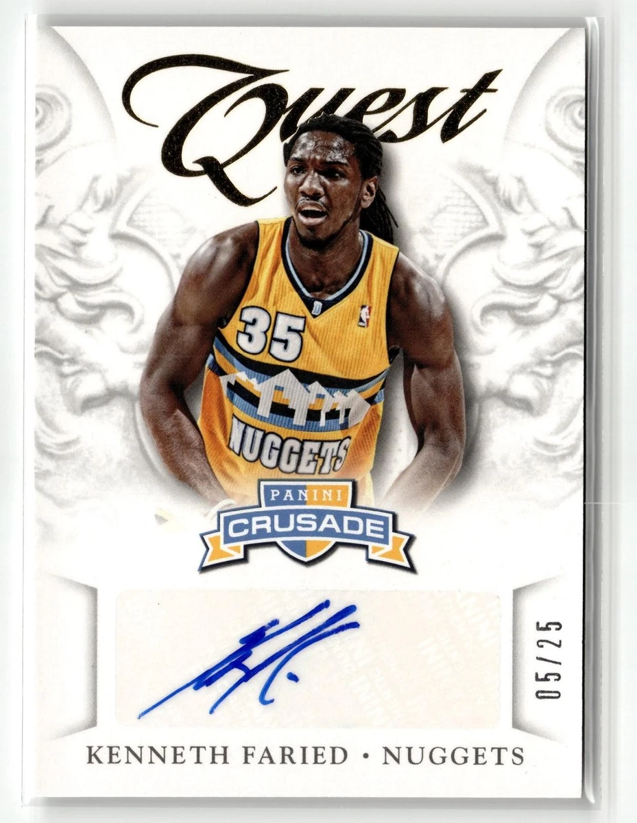 Kenneth Faried 2012-13 Panini Crusade #29 Quest Autographs Gold #/25