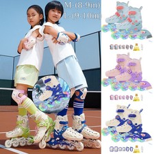 Kids Inline Skates with Light Up Wheels Roller Blades for Beginner Skates US