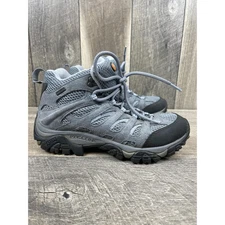Merrell Moab 3 Mid J88792 Women 8 Hiking Boot Gray Mesh Waterproof Lace Up Shoes