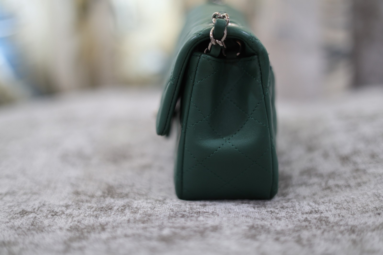 Authentic Chanel Classic Mini Rectangular Flap Gr… - image 5