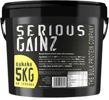 The Bulk Protein Company Serious Gainz Mass Gainer Protein Powder - Banana 5 kg 13.40 per kilo
