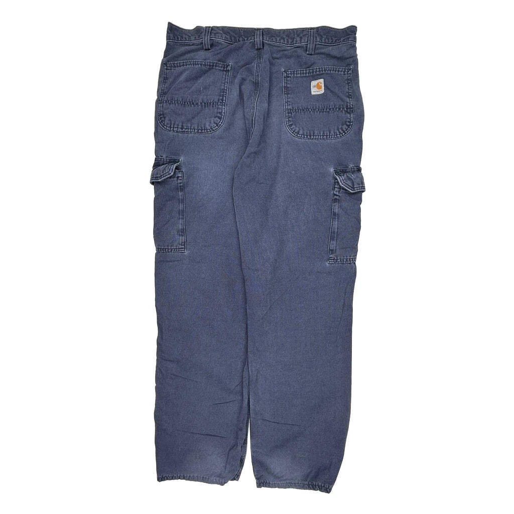 Carhartt Cargo Pants - 36W 30L Blue Cotton