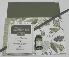 ALWAYS ARTICHOKE FELT INK PAD REFILL 6X6 DESIGNER PAPER A2 CARDSTOCK STAMPIN UP