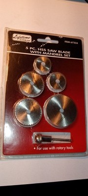 Harbor Freight 67224 6-Piece HSS Saw Blade Set W/Mandrel, 3/4 to - Main Image