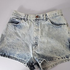 80s VINTAGE A TIME FOR US Light ACID Wash Denim High Rise Mom Shorts Boho SiE 13