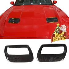 Carbon Fiber Hood Engine Air Vent Cover Trim For Ford Mustang 2018+ Accessories