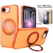 For iPhone 17e Case, Invisible Magnetic O-Ring Stand Slim with Screen Protector