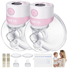 TSRETE Double Wearable Breast Pump, Electric Hands-Free Breast Pumps with 2 M...