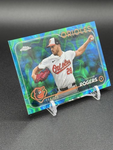2024 Topps Chrome Update #USC16 Trevor Rogers Aqua Blue Lava Lamp Refractor /175 - Picture 2 of 4