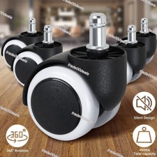 5er set Bürostuhlrollen 11mm Hartbodenrolle Stuhlrollen Chefsesselrollen Leise