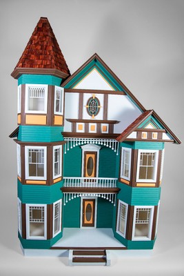 The Painted Lady Dollhouse Large Victorian Fully Assembled W Furniture Ebay