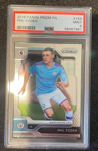 2019 Panini Prizm Premier League Phil Foden ROOKIE RC #159 PSA 9 MINT