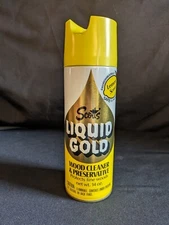 Vintage Scott's Liquid Gold Lemon Scent Cleaner Partially Full Can Movie Prop