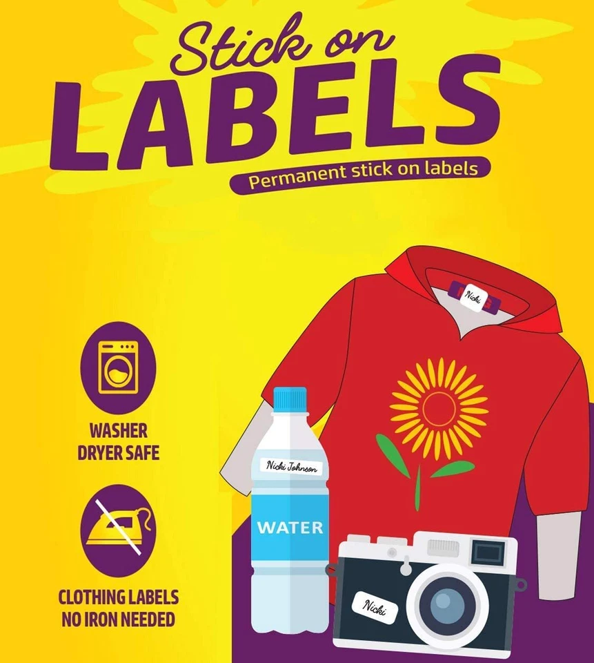 Pack Campamento 117 Ropa Impermeable Personalizada Etiquetas con Nombre Lavadora y Secadora Seguro Foto 4 de 4