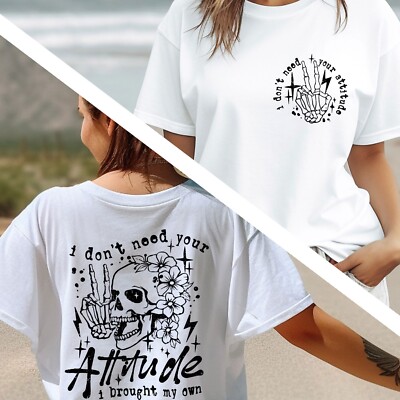 Oversize Shirt, I don't need your attitude T-Shirt, Positive Vibes Tee