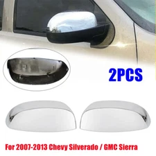 2PC Chrome Mirror Cover Caps For Silverado Tahoe Suburban GMC Sierra Yukon 07-14