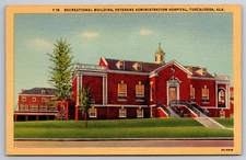 Veterans Hospital Recreational Building Tuscaloosa AL C1930s Linen Postcard W22