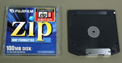 Fujifilm IOMEGA Zip Disk 100MB Storage ATOMM IBM Formatted Windows
