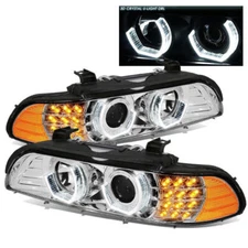 FLEETWOOD PACE ARROW 2003 LED CHROME PROJECTOR HEAD LAMPS HEADLIGHTS RV PAIR