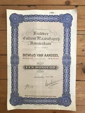 THE RUBBER PLANTATIONS CY (AMSTERDAM NETHERLANDS) (F1)