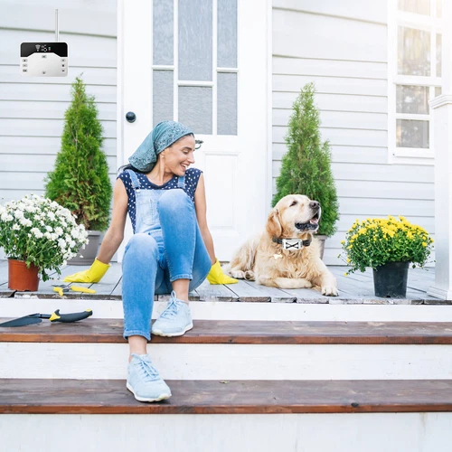 Recinzione Elettrica per Cani 2 in 1 Wireless Recinzione per Cani Collare Sistema di Contenimento per Animali Domestici - Foto 58 di 68