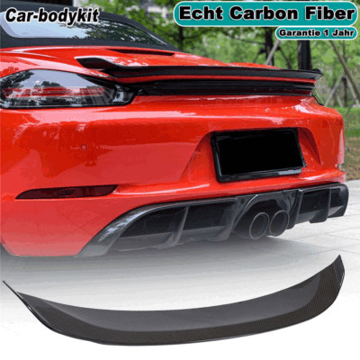 Rear spoiler carbon spoiler demolition edge lip fits for Porsche 718 boxster 16-21