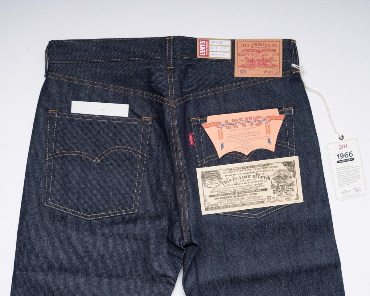 Levi’s Vintage Clothing 501XX1966 W32L32 LVC Levi's Vintage Clothing Big E 1966 501 XX Raw Selvedge