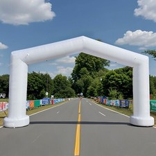 Large 21Ft Gable Inflatable Arch with built-in blower - White