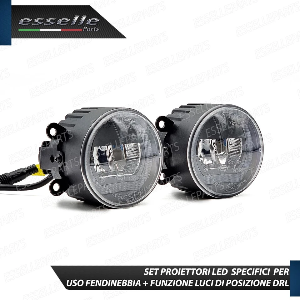 SET PROIETTORI LED FENDINEBBIA + DRL LED MITSUBISHI L200 MK5 NERO 7000 LM - Immagine 3 di 4