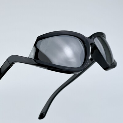 Balenciaga Men Sunglasses Black Silver Mirror Wraparound  display picture 3
