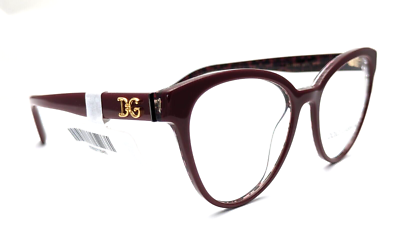 Dolce & Gabbana DG3320 3233 Bordeaux Damasco Black Cat Eye Women
