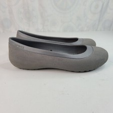 Crocs Mammoth Lined Flats Women's Size 7 Gray Soft Uppers Faux Fur Insoles