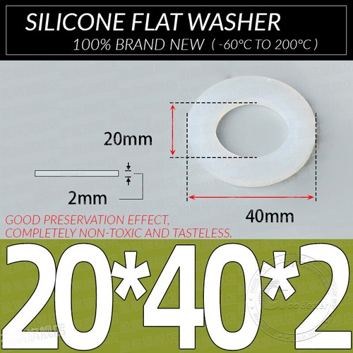 Flachdichtung Silikon Gummi-dichtung Schnurstärke 2MM Flach Dichtung Fittinge - Bild 116 von 117