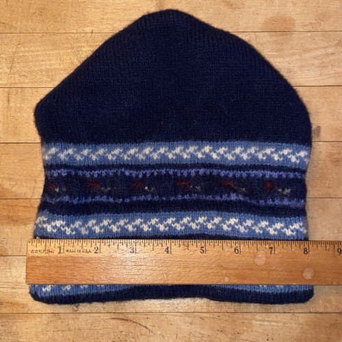De Colección Murray Merkley Gorro Toque Lana Tejido Esquí Sombrero Azul Nórdico Hecho en Canadá - Imagen 16 de 18