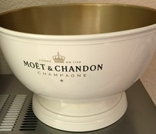 MOET CHANDON ICE IMPERIAL DOUBLE MAGNUM CHAMPAGNE BUCKET COOLER WHITE AND GOLD