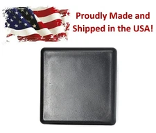 Plastic 4x4 inch Black Square Tubing Cap Finishing Plug Chair Glide 