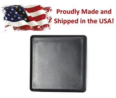 Plastic 4x4 inch Black Square Tubing Cap Finishing Plug Chair Glide 