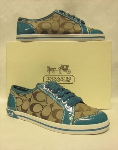 teal coach sneakers