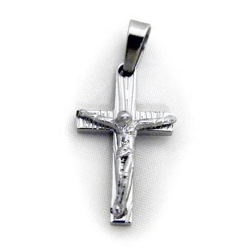Pendentif croix acier noir personnalisé - 2659