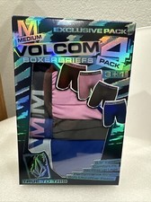 VOLCOM Men's 4 Pack Microfiber Boxer Briefs 5.5" Inseam NO Ride-Up Legs NWT